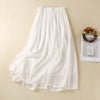 Plain Lace Up Elastic Waist Women's Skirt With Pockets