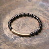 Red Jasper Moss Agate Black Obsidian Peace Couple Bracelet