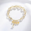 Strawberry Quartz Crystal Bracelet with Pixiu Charm