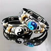 Yin Yang Leather Balance Bracelet
