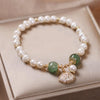 Pearl and Charm Bracelet with Gemstone Accents