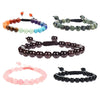 Natural Crystal Gemstone Beads Unisex Macrame Bracelet