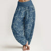 Women's Harem Pants Elastic Waist Floral Print Loose Yoga Trousers