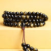 108 Mala Bracelet Black Obsidian Ice Obsidian Fulfilment