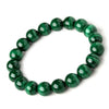 Natural Malachite Stone Bracelet, Polished Green Beads