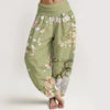 Women's Harem Pants Cotton Digital Print Elastic Waist