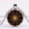Sacred Sri Yantra Time Gemstone Necklace Pendant