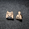 Stainless Steel Asymmetric Stud Earrings