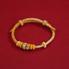 Handmade Braided Cord Bracelet with Gradient Beads