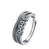 Five Emperor Coins Adjustable Ring in Silver Tone