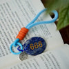 Angel Number Keychain with Natural Stone and Spiral Charm