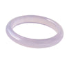 Polished natural chalcedony bangle in soft lavender color