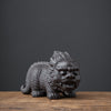 Purple Clay Tea Pet Dragon and Pixiu Figurine Decoration
