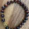 Stone Bead Buddha Bracelet Tiger Eye Lapis Lazuli