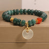 Blue Jade Beads Peace Buckle Prosperity Bracelet