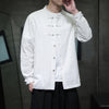 Men's Cotton Linen Tang Suit Shirt with Frog Buttons