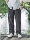 Men's Wide Leg Pants Cotton Linen Breathable Summer Trousers