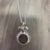 Copper Fortune Bag Pendant Necklace with Rotating Coin Charm