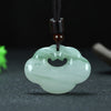 Cloud Lock Pendant Necklace in Tianshan Jade and Golden Silk