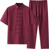 Men's Meditation Cloth Cotton Linen Tang Suit Set