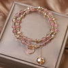 Multi-Color Crystal Wrap Bracelet with Charm