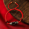 Tibetan Dzi Bead Bracelet, Agate Protection Charm