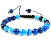 Natural Crystal Gemstone Beads Unisex Macrame Bracelet