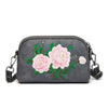 Floral Embroidered Mini Crossbody Bag, Soft Shoulder Purse