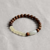Tiger Sandalwood and Jade Bracelet