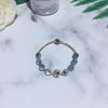 Green Phantom Crystal Bracelet, Polished Stone Jewelry for Women