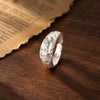 Hammered 999 Silver Open Ring, Adjustable Unisex Band