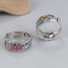 925 Sterling Silver Lotus Koi Fish Ring