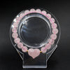 Natural Stone Heart Charm Bracelet, 8mm Beads