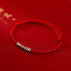 925 Sterling Silver Red String Bracelet with Gold or Silver Beads