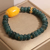 Blue Water Jade Abacus Bead Bracelet with Yellow Topaz