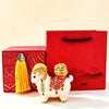 Resin Goat Figurine with Fortune Bag or Treasure Bowl