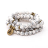 8mm Natural Stone Lotus Mala Bracelet