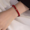 Handmade Cinnabar Bead Bracelet for Women
