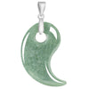 Jade Hook Pendant Necklace with Titanium Steel Chain