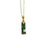 Bamboo Pendant Necklace, Gold-Tone Titanium Steel