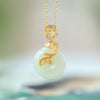 White Koi Fish Wealth Prosperity Necklace Pendant