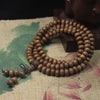 Dark Wood 108 Textured Abacus Beads Mala Bracelet