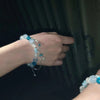 Rabbit and Flower Charm Bracelet, Gold-Tone Alloy Bead Jewelry