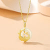 925 Sterling Silver Dragon and Phoenix Peace Buckle Necklace