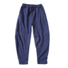 Men's Solid Color Cotton Drawstring Pants With Pockets