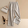 Women's Wide Leg Pants with Pockets, Casual Linen Blend Trousers