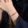 Cinnabar Bead Braided Bracelet Red String Luck Charm
