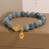 Blue Water Jade Crystal Bracelet with Gourd Charm