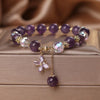 Purple Beaded Charm Bracelet with Pixiu, Fox or Heart