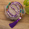 Amethyst Tiger Eye Lapis Lazuli Mala Necklace Bracelet Set